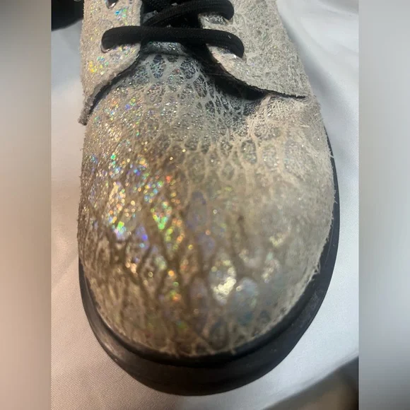 Dr. MARTENS 1460 PASCAL SNAKE METALLIC SUEDE BOOTS 5 w/3 g - Picture 8 of 16